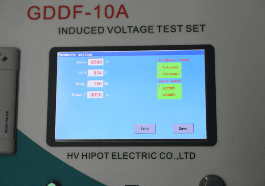 多倍频感应耐压试验装置GDDF-10A界面