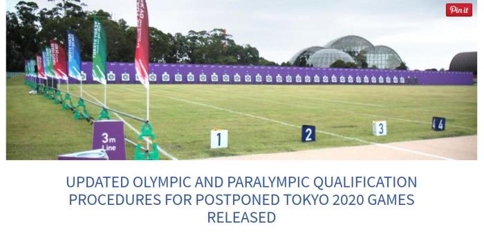 世界射箭联合会宣布剩余奥运资格赛均推迟至2