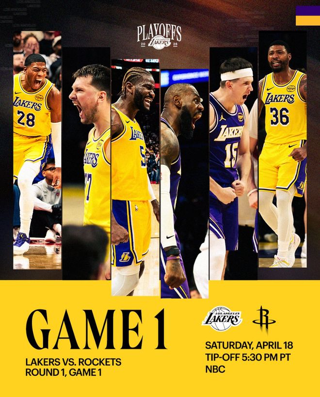 湖人VS火箭季后赛首轮引爆关注 勒布朗杜兰特巅